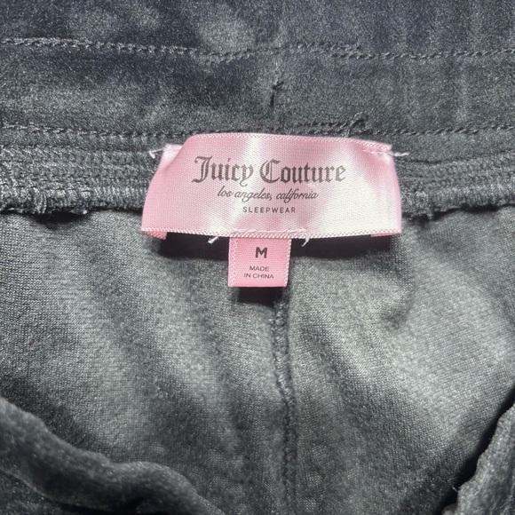 Juicy Couture Joggers Womens Medium Velour Bling Rhinestone Booty Spellout Gems - Picture 3 of 4